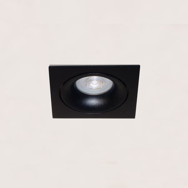 Inbouwspot – DL – zwart 1-lichts vierkant “Alice” kantelbaar GU10 35W IP20 – ARTDELIGHT - Afbeelding 2