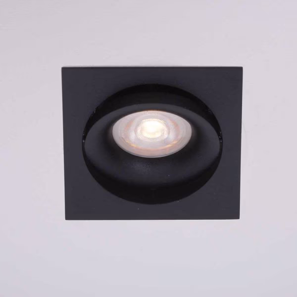 Inbouwspot – DL – zwart 1-lichts vierkant “Alice” kantelbaar GU10 35W IP20 – ARTDELIGHT - Afbeelding 3