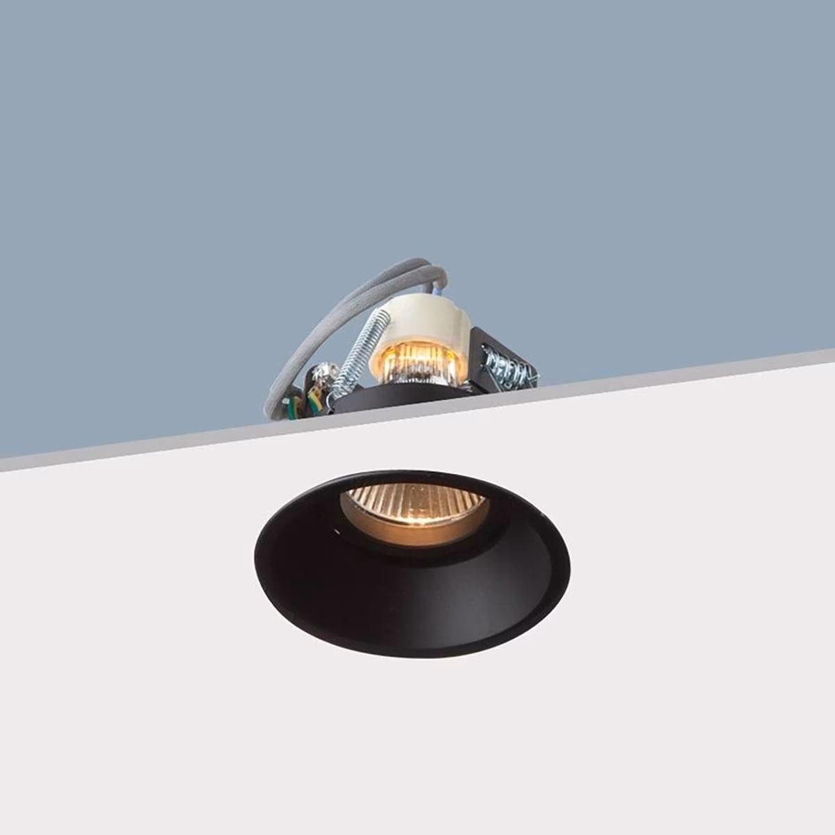 Inbouwspot – verzonken plafondspot – 8 -5 cm – zwart rond verdiept “Candice” GU10 – ARTDELIGHT - Afbeelding 2