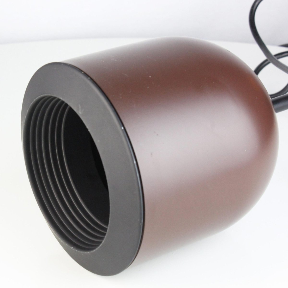 Vintage jaren ’70 lamp bruine cilinder - Afbeelding 4