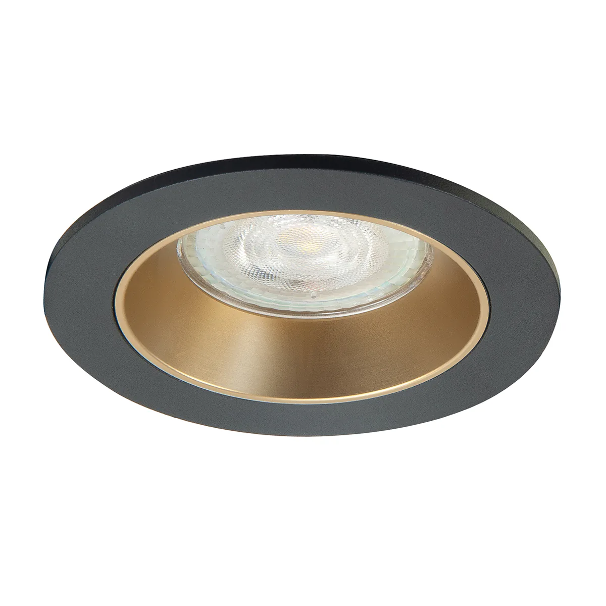 Inbouwspot Fix GU10 Zwart/Goud – HIGHLIGHT - Afbeelding 2