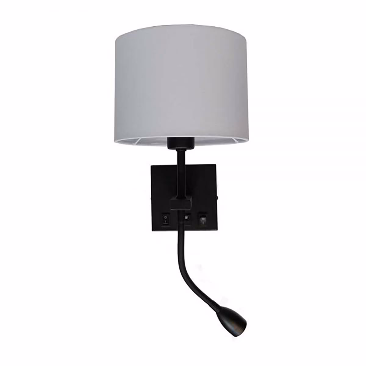 Wandlamp zwart 3W flex “Quad” USB incl. kap, ARTDELIGHT - Afbeelding 2